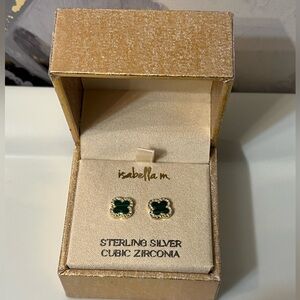🛍️NIB Isabella m Emerald Green and Gold Tone Earrings